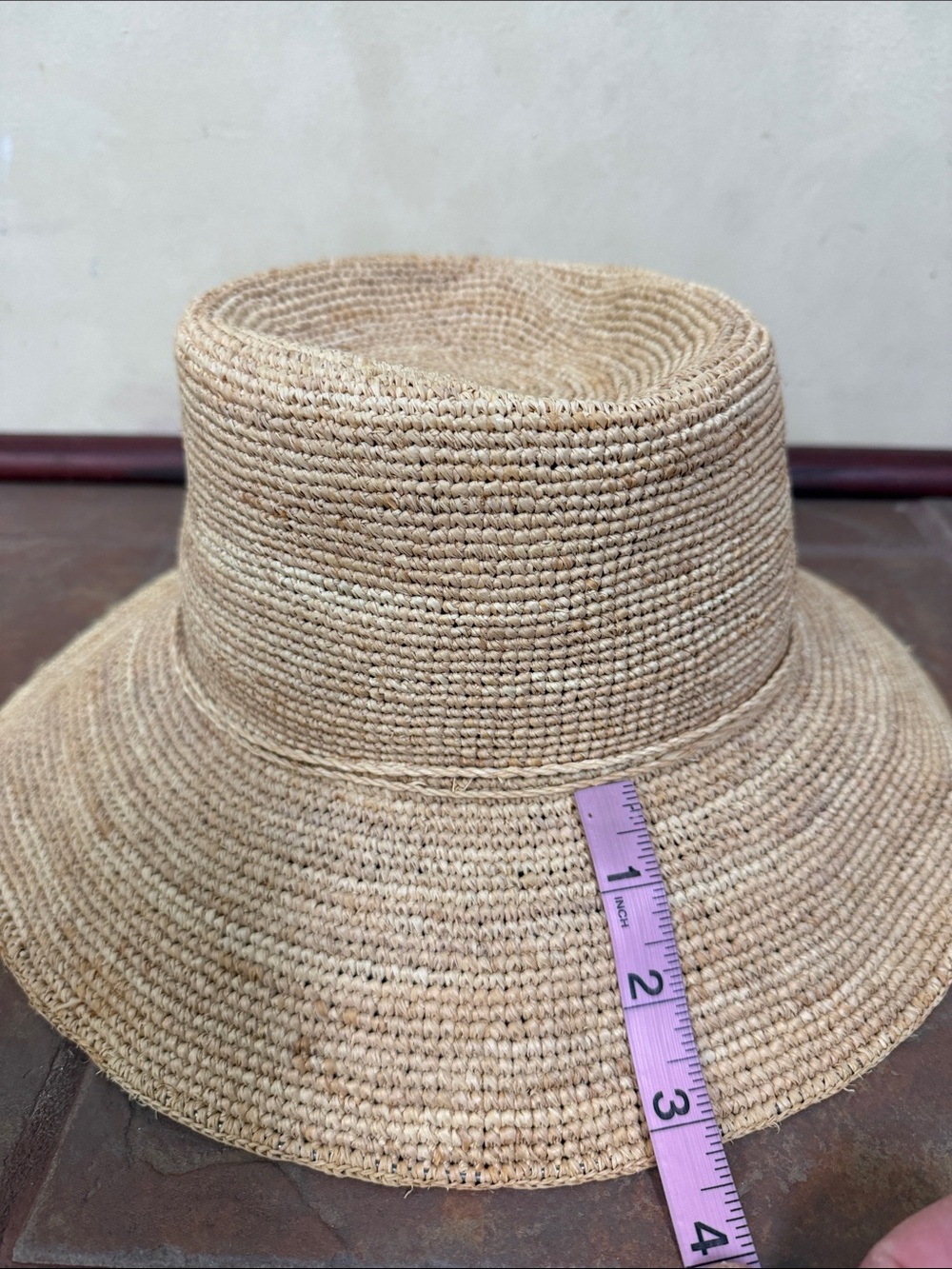New! RIONA Women's Raffia Straw Beach Hat UPF 50+ - Picture 5 of 5